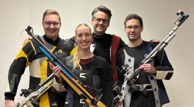 1. Mannschaft von links: Martin Scheitler, Vanessa Weisheit, Matthias Rager, Christoph Eichinger